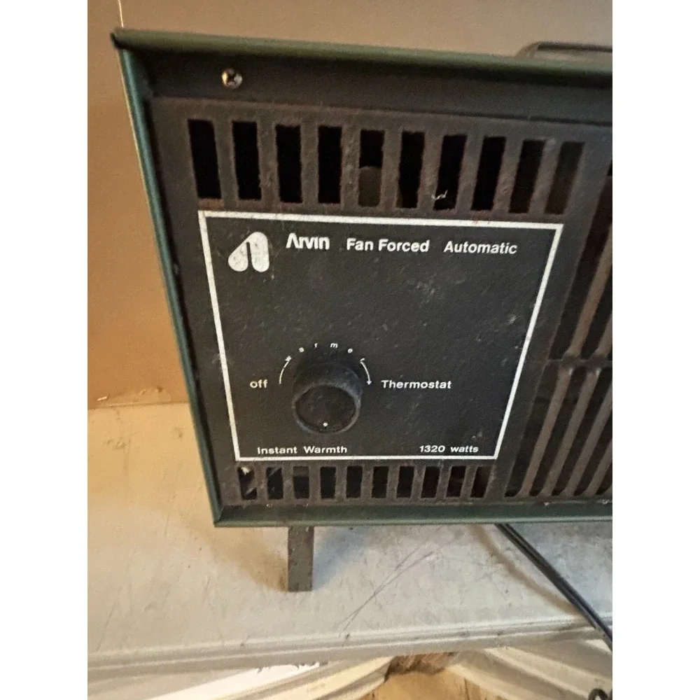 Vintage Arvin Fan Forced Instant Heat Space Heater 1320 Watt 30H25-4 Tested